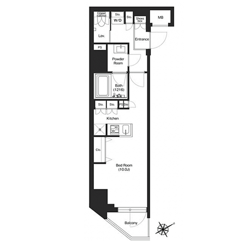 コンフォリア門前仲町サウス：間取図
