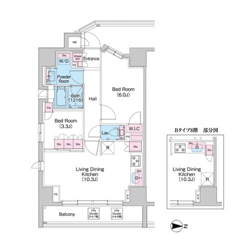 コンフォリア世田谷上馬：間取図